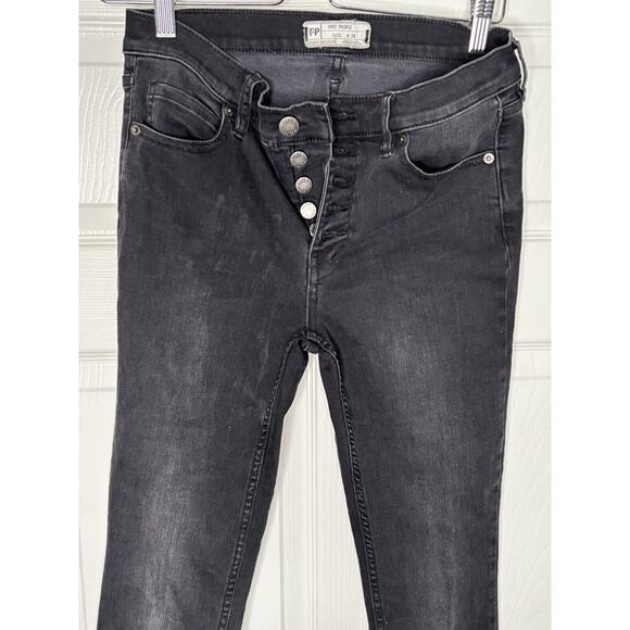 Free People Black Skinny Jeans Women's 28 Slim Denim Pants - Picture 1 of 11